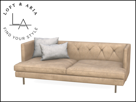 Second Life Marketplace - Loft & Aria - Millicent Sofa w/ Pillows (PG